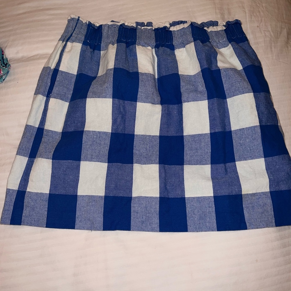 JCREW gingham skirt